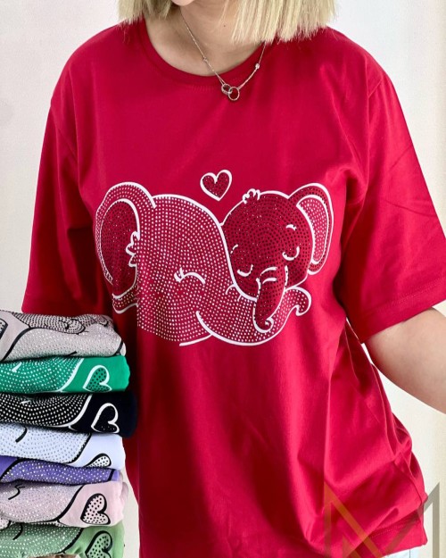  تیشرت پنبه نگینی 