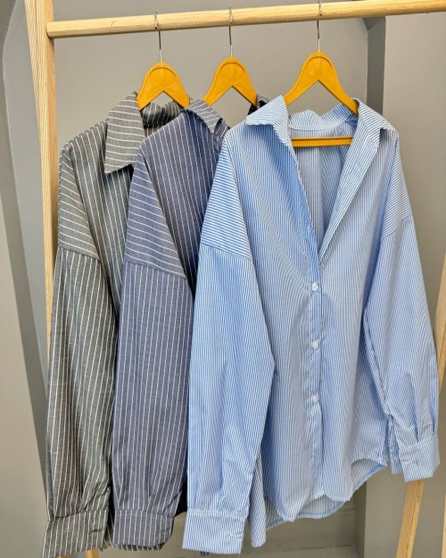  شومیز بیسیک راه راه 