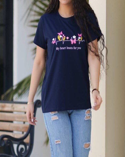  تیشرت یقه گرد قواره دار(باکسی) 