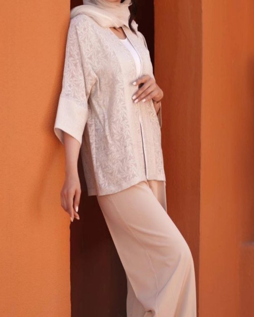  کت کسمه دوزی یقه گرد مشخصات