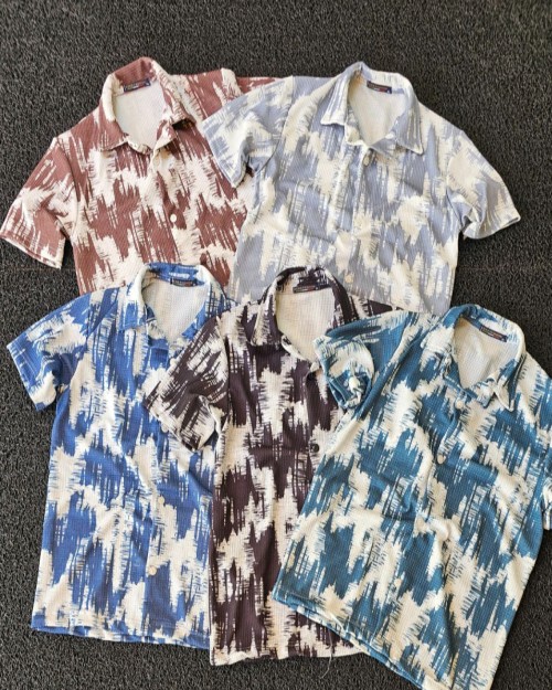  پیراهن مراکشی یقه انگلیسی طرح دار اورجینال 