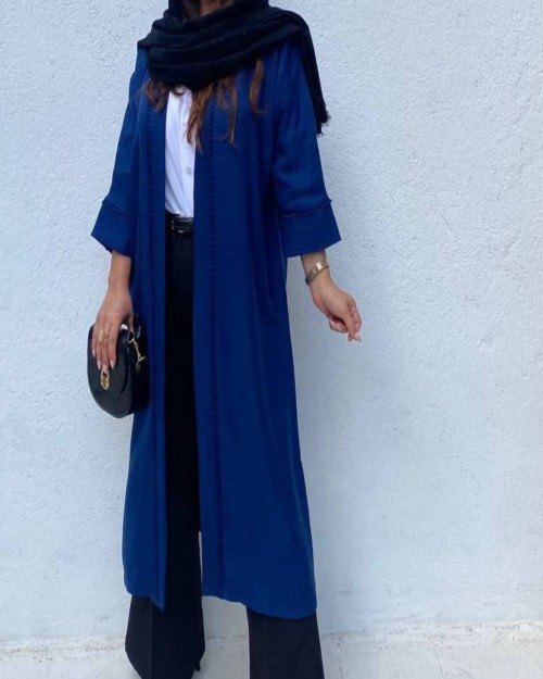  مانتو عبایی  نوار دوزی ترند مشخصات