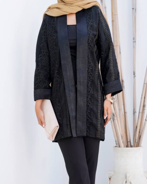  مانتو یقه شالی 