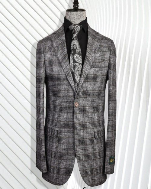  کت تک یقه انگلیسی دودکمه دوچاک 