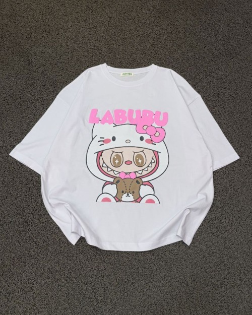  تیشرت لانگ سوپر پنبه طرح لبوبو 