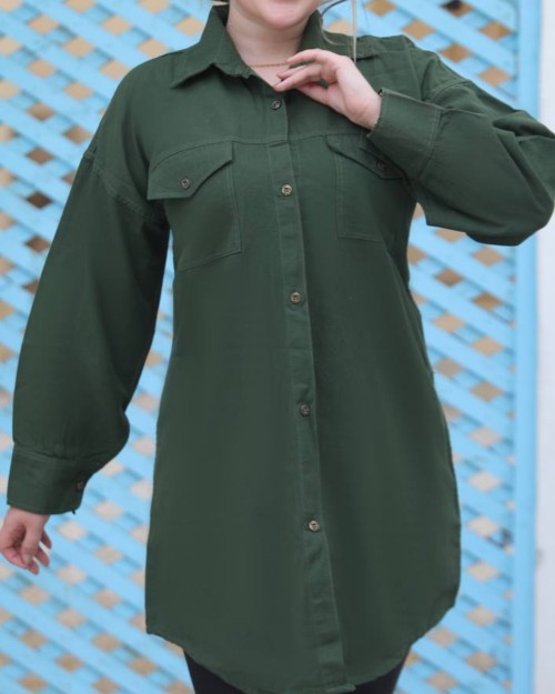  مانتو کتان سایز بزرگ جیب دار کد101 مشخصات