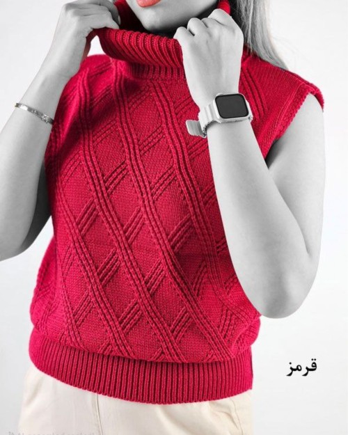  ژیله بافت یقه اسکی لوزی کد 1021 مشخصات