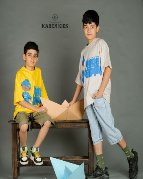  ست پسرانه تیشرت و شلوارک کد 10491 