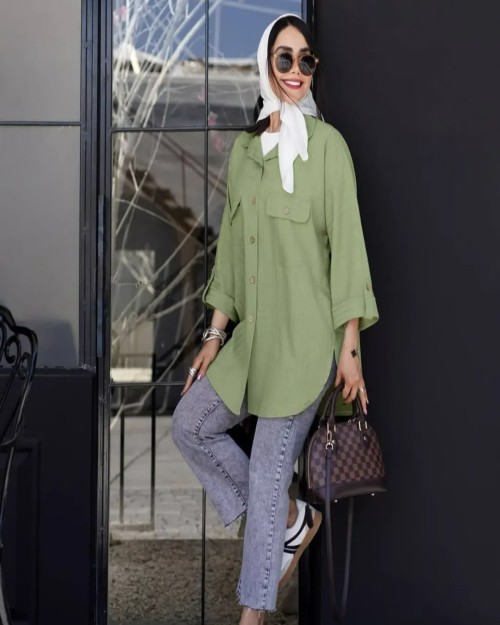  شومیز خط دار زنانه 