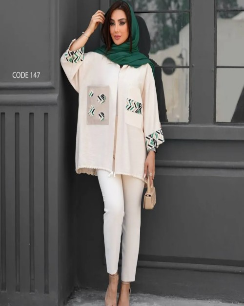  مانتو زنانه جلو باز کد 147 