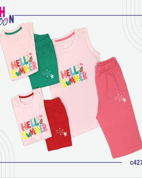  ست دخترانه تاچ و شلوارک 