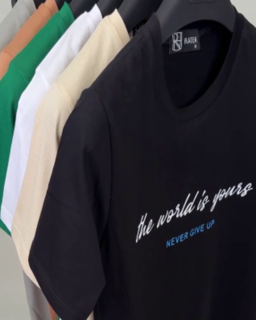  تیشرت سوپر پنبه NEVER GIVE UP درجه یک 